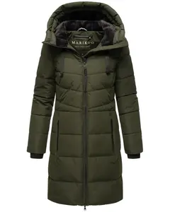 Зимняя куртка Marikoo "Natsukoo XVI", стеганое пальто с большим капюшоном, оливковый