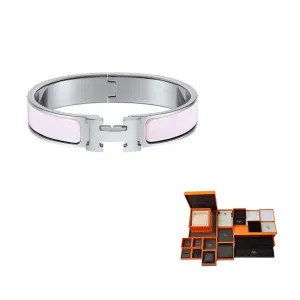 Эмалевые браслеты Women's Silver HERMES, серебряный