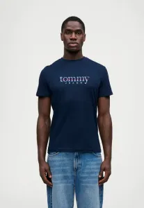 Футболка с логотипом, облегающая, с принтом. Tommy Jeans, Dark Night Navy