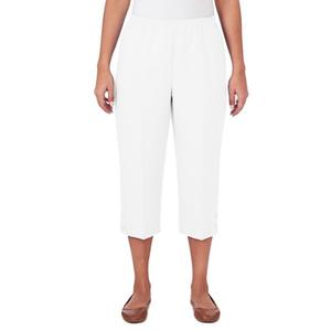 Женские джинсовые капри с отворотом на пуговицах Alfred Dunner, белый