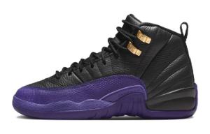 Jordan Air Jordan 12 Детские баскетбольные кроссовки GS, Black/Purple