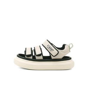 Детские сандалии, устойчивые к истиранию, дышащие, нескользящие ST&SAT, серый