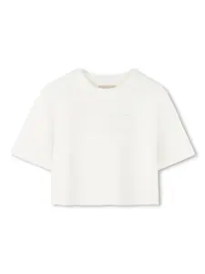 Футболка с вышитым логотипом Michael Kors Kids, нейтральный