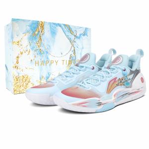 Кроссовки LiNing Speed 9 с текстильным покрытием, износостойкие, с амортизацией и противоскользящим покрытием, низкие, повседневные, для бега, мужские, сине-оранжевые