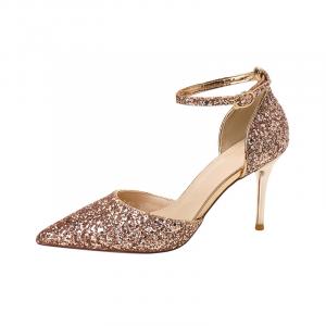 Zubumei Женские туфли на высоком каблуке шампань, цвет Champagne