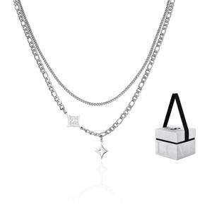 Титановая стальная многослойная цепь Unisex Zeroline, Aries (Gift Box)