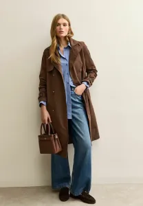 Двубортный тренч New Look, Dark Brown