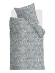 Beddinghouse Комплект постельного белья из атласа "Элейн" светло-голубого/серого цвета
