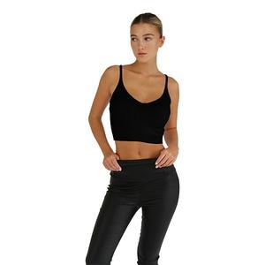 Вязаный топ-кроп Belle & Bloom, Black