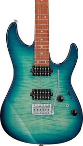 Электрогитара Ibanez AZ24S1F Standard, гриф из ятоба, прозрачный бирюзовый градиент