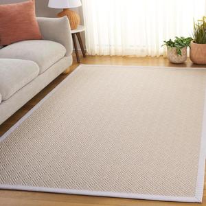 Ковер SAFAVIEH, 122 x 183 см, - коллекция Natural Fiber - Natural & Ivory, идеально для гостиной, спальни, столовой (NF148A)