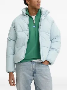 Стеганая куртка-пуховик с молнией спереди karl kani, синий