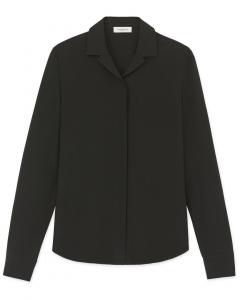 Lafayette 148 New York Плюс Слим Блузка со скрытой застежкой, черный