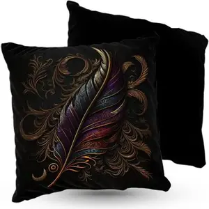 Подушка ПРЕМИУМ Велюр Перо Винтаж 40х40 см декоративная с наполнителем, для гостиной, спальни или в подарок 5made