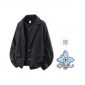 Костюм деловой Unisex с воротником WARRIOR, черный[giveaway brand scented sachet charm]