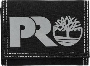 Timberland PRO мужской кошелек-трифолд из Cordura Nylon с RFID-защитой и окошком для удостоверения личности, Black (Reflective)