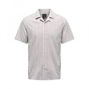 Рубашка с коротким рукавом Only & Sons Alvaro Resort Oxford, белый