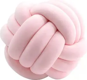 Подушка-шар с узлом, круглая подушка, украшение, декоративная подушка с узлом, напольная подушка для дома, плюшевая подушка-балансир с наполнителем, подушка для поясницы в автомобиль, украшение, детская игрушка JedBesetzt