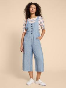 Льняной комбинезон Viola White Stuff, чамб блю