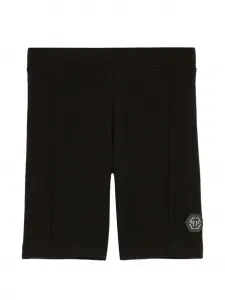 Шорты с логотипом-нашивкой Philipp Plein Junior, черный