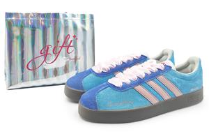 Adidas Кроссовки для скейтбординга VL COURT 2.0 с амортизацией, износостойкие, низкие, унисекс, цвет синий-розовый