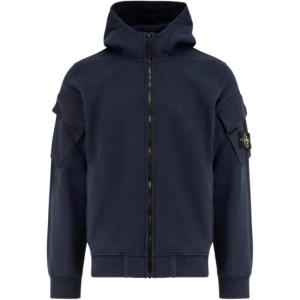 STONE ISLAND Толстовка с молнией и нашивкой с логотипом, Blue