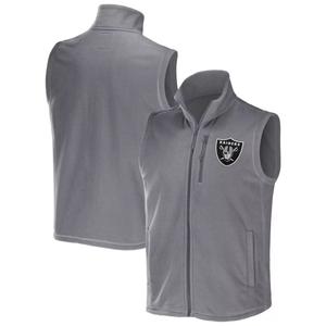 Мужской флисовый жилет с молнией во всю длину из коллекции NFL x Darius Rucker от Fanatics Grey Las Vegas Raiders