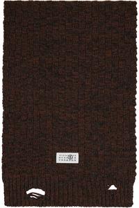 Шарф в стиле дистресс Mm6 Maison Margiela, серый