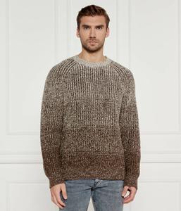 Свитер h-ezran Regular fit Boss, коричневый