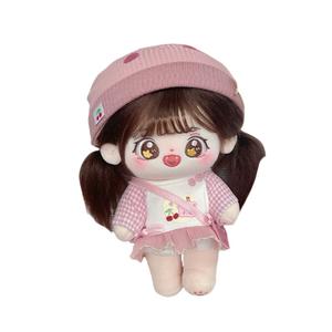 Плюшевая кукла из хлопка для переодевания, высота 20 см Dolls and bears dance, Star-Plucked Naked Doll+Cherry Blossom Bear