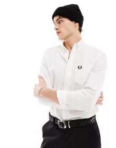 Белая оксфордская рубашка Fred Perry