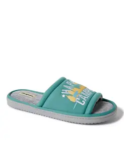 Мужские домашние тапочки Lennox Happy Camper вязаные для душа Dearfoams, зеленый