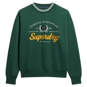 Толстовка Superdry Country Club Loose, зеленый