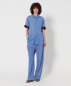 Брюки в полоску 6(Roku), цвет Cobalt