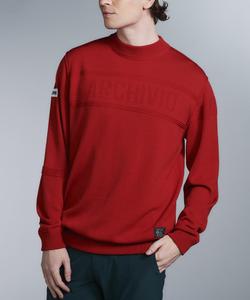 Трикотажная футболка из 100% шерсти с узором и логотипом.