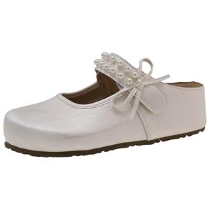 WUJI Тихие абразивостойкие закрытые тапочки женские Ecru, цвет Ecru