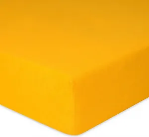 Простыня махровая на резинке ПРЕМИУМ 60х120х10 Желтая BabyMatex