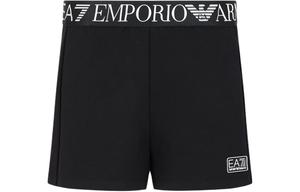 Футболка EA7 SS24 Повседневные шорты женские черные EMPORIO ARMANI