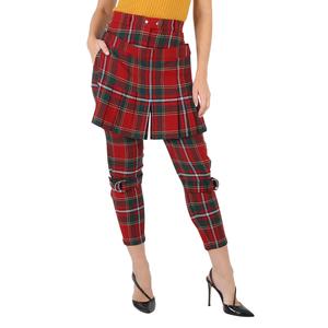 Брюки Burberry Ladies Bright Red Royal Tartan Punk