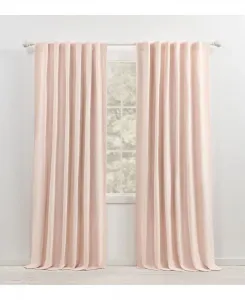 Бархатная затемняющая штора на петлях и с креплением на карниз, однослойная Lauren Ralph Lauren, Blush
