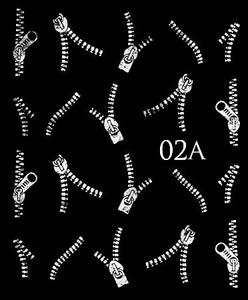 Водные наклейки металлизированные для ногтей - № 02А, Raisin