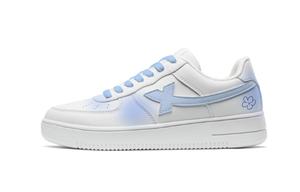 XTEP Кроссовки для скейтбординга Air Force One с противоскользящим износостойким верхом, женские, белые, синие