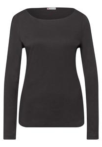 STREET ONE Лонгслив 'New Lanea' в черном цвете