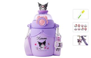 Кружка cinnamoroll с изоляцией, унисекс стильная милая соломинка, 600 мл Sanrio, Kulomi (Free Cleaning Tool + Hello Kitty Sticker + Keychain)