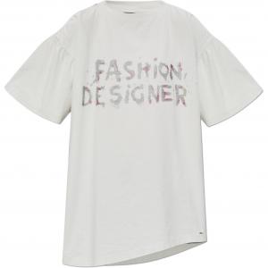 Футболка с коротким рукавом в стиле distressed Balenciaga, белый