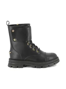 Ботинки на рифленой подошве Zadig & Voltaire Kids, черный