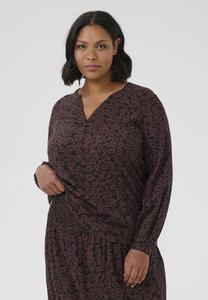 Блуза Kaffe Curve CURVE BELLA, Fudge Black Flower Print/Brown