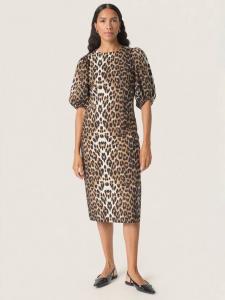 Миди-платье xala с леопардовым принтом Soaked In Luxury, коричневый/разноцветный