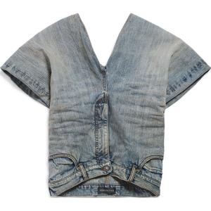 Джинсовая куртка женская светло-голубой Balenciaga