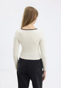Топ с длинными рукавами Even&Odd, молочный